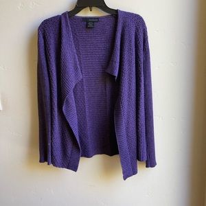 Calvin Klein sweater wrap, purple, XS, cotton